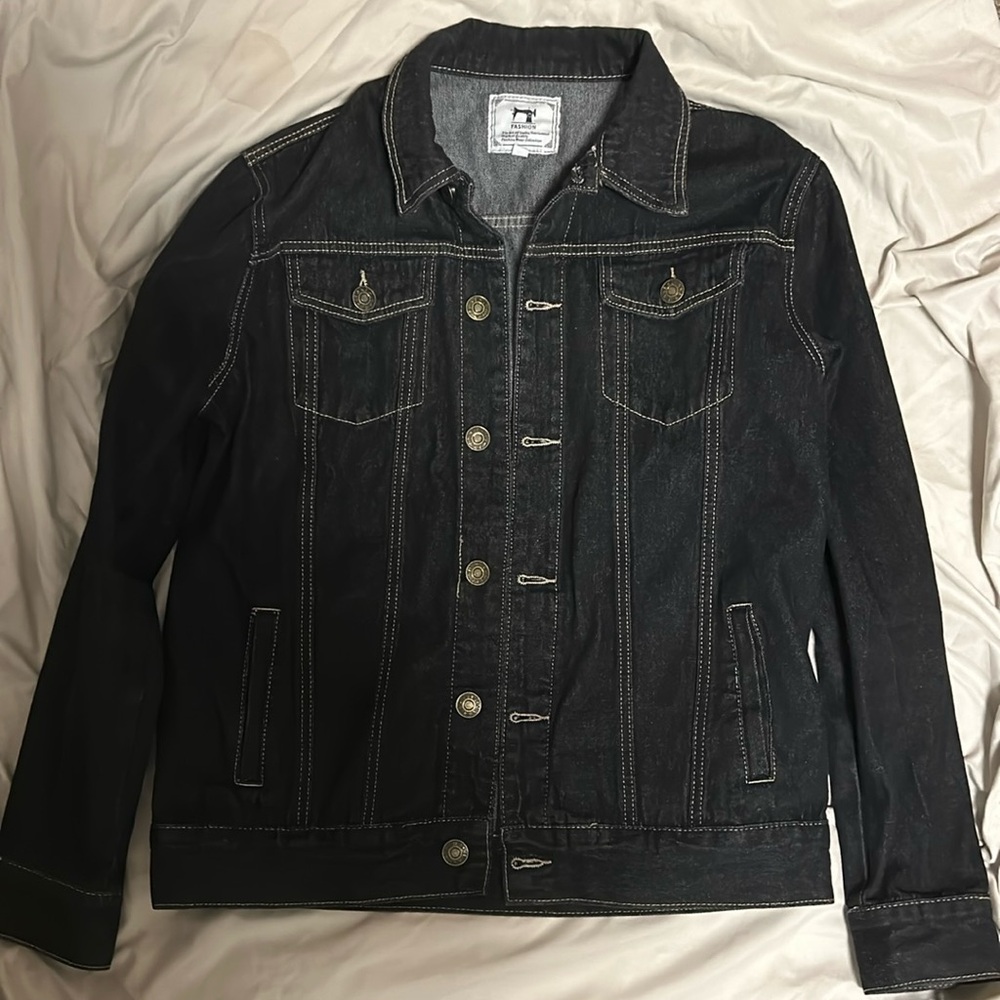 Black denim jacket